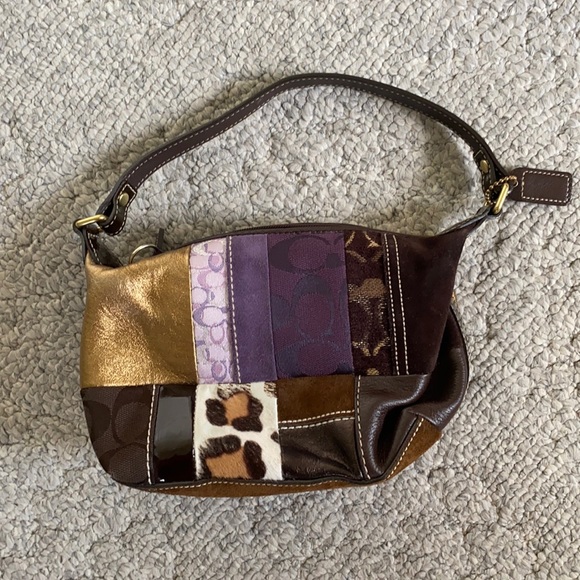 Coach Handbags - Final Markdown: Unused Coach Patchwork Mini Bag. Vintage Y2K. Suede, Patent.